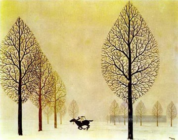 350 人の有名アーティストによるアート作品 Painting - 失われた騎手 1948 ルネ・マグリット